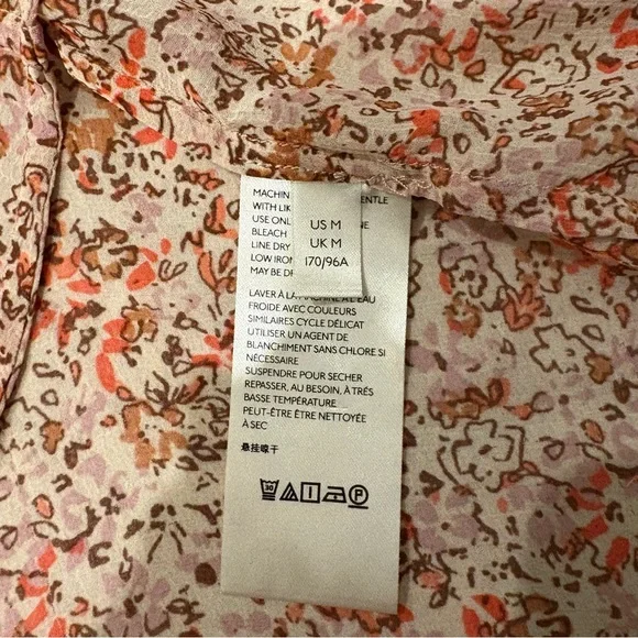 Free People Lola Printed Open Front Kimono (front tie string removed), Sz M - Picture 15 of 15